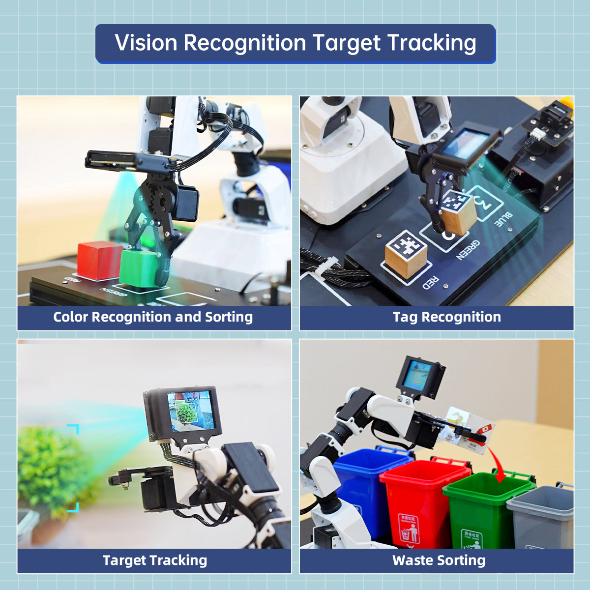 Hiwonder AiArm Vision Robot Arm Kit for Education Demonstration Support Scratch and Python Hiwonder AiArm Vision Robot Arm Kit for Education Demonstration Support Scratch and Python